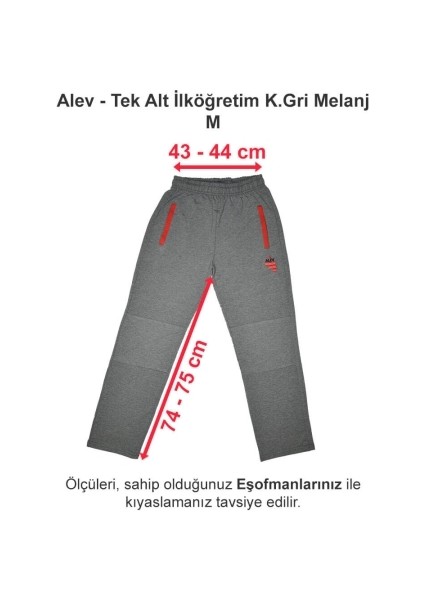 Tek Alt Ilköğretim Koyu Gri Melanj M