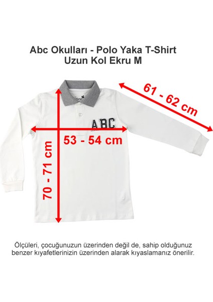 Polo Yaka T-Shirt Uzun Kol Ekru M