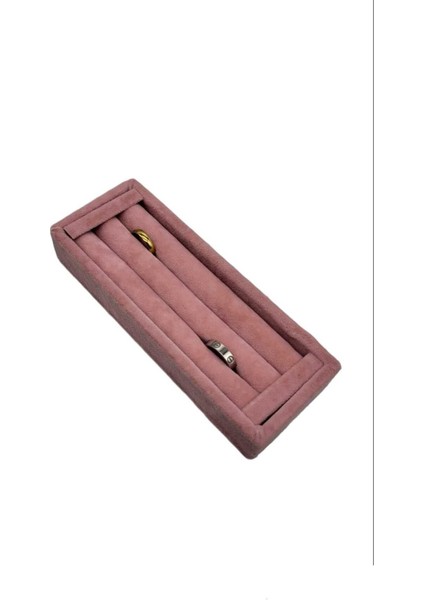Yerli Ufacık Kadife Sosisli Pembe Yüzük Standı (AydınDecor)