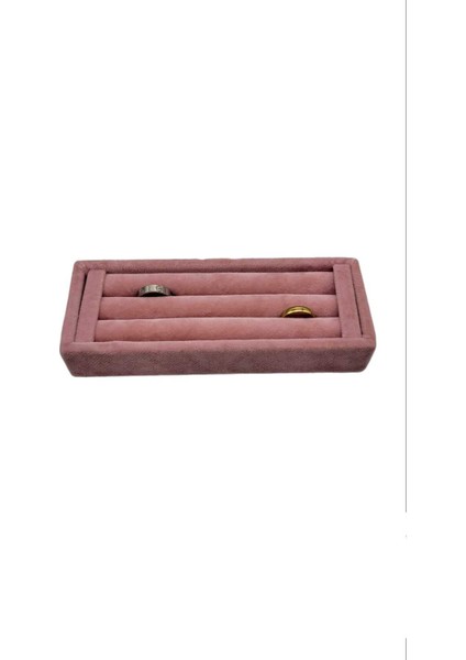 Yerli Ufacık Kadife Sosisli Pembe Yüzük Standı (AydınDecor)