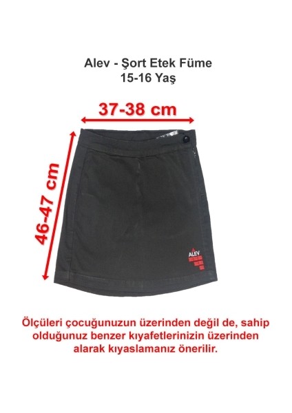 Şort Etek Füme 15-16 Yaş