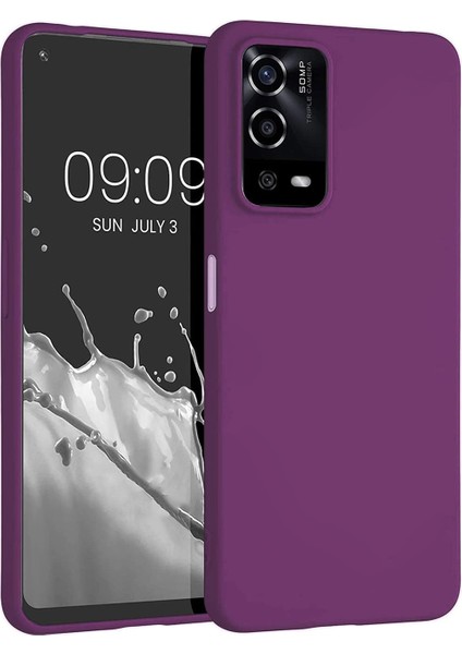 Oppo A55 4g Kılıf Tstk Premier Silikon Kapak-Mürdüm