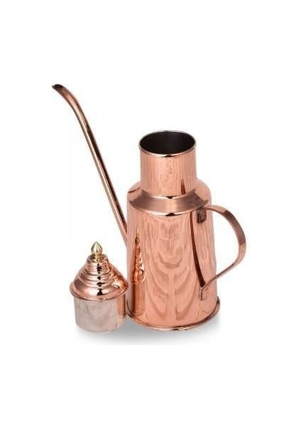 Gemlik Yağdanlık Düz Kırmızı Bakır Yağdanlık 500 ml