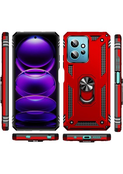 Xiaomi Redmi Note 12 4g Kılıf Tstk Vega Kapak-Kırmızı fiyatları