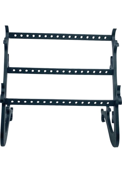 3 Katlı Takı Düzeni, Siyah, Küpe ve Kolye Askısı, Şık ve Pratik Kullanım indirimleri