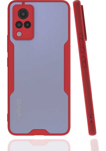 Vivo V21 Kılıf Tstk Parfe Kapak-Kırmızı