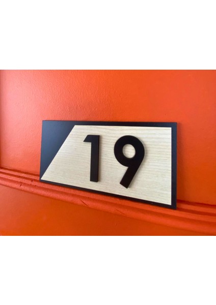 Dekoratif Ahşap Kapı Numaralığı, Daire Numarası, Otel Numarası ,oda Numarası-2