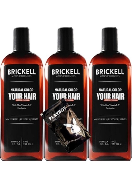 Brickell Antibeyaz XTIME22-2:0336 Erkeklere Özel 3ADET Saç Sakal Şampuanı 237 ml + Yanında Jel