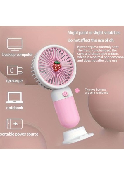 Mini Taşınabilir Fan ve Telefon Standı, Kırmızı, 2'si 1 Arada, Garantisiz fiyatları