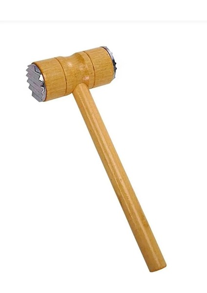 Et Dövme Tokmağı Ahşap 2 Başlı Et Dövme Çekici Paslanmaz Kasap Et Döveceği Ezme Yumuşatma Aparatı