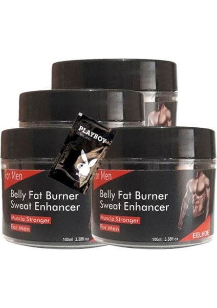 4x Adet Belly Fatburnes Sweat Enhancer Erkeklere Özel Krem SNMP20425 + 1 Adet Jel He.diye