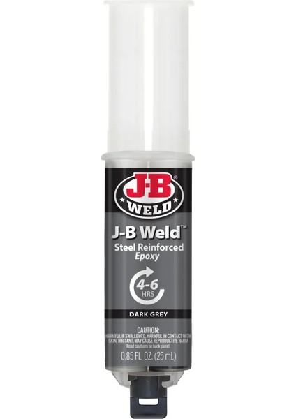 J-B Weld™ Şırınga - 25 ml Çok Yüzeyli Hızlı Süper Güçlü Epoksi Yapıştırıcı