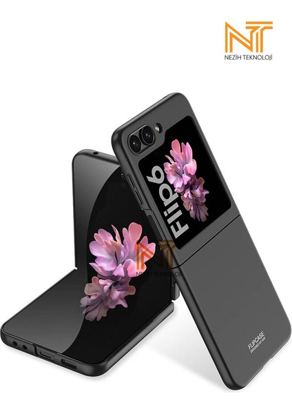 Samsung Galaxy Z Flip 6 / Z Flip 7 FE Uyumlu Sert Kıpta Kapak