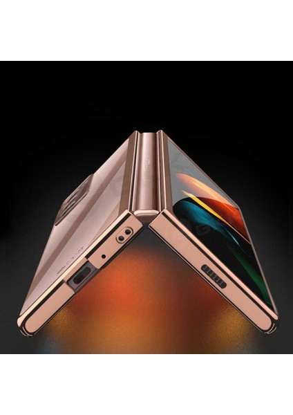 Samsung Galaxy Z Fold 2 Uyumlu Kamera Korumalı Ultra Ince Koruyucu Kıpta Kılıf Rose Gold fiyatları