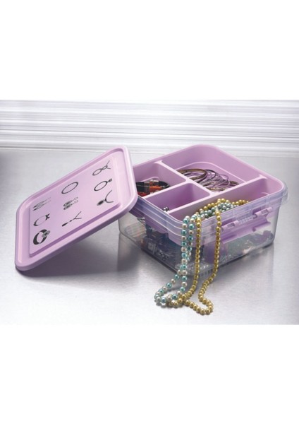 Gri takı ve buzzer saklama kutusu, 10 parçalı, şık ve düzenli tasarım