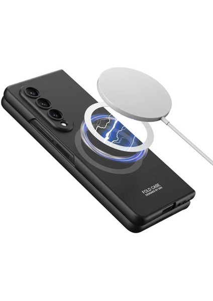 Samsung Galaxy Z Fold 4 Uyumlu Magsafe Wireless Şarj Destekli Ultra Ince Sert Koruyucu Kıpta Kapak Kılıf