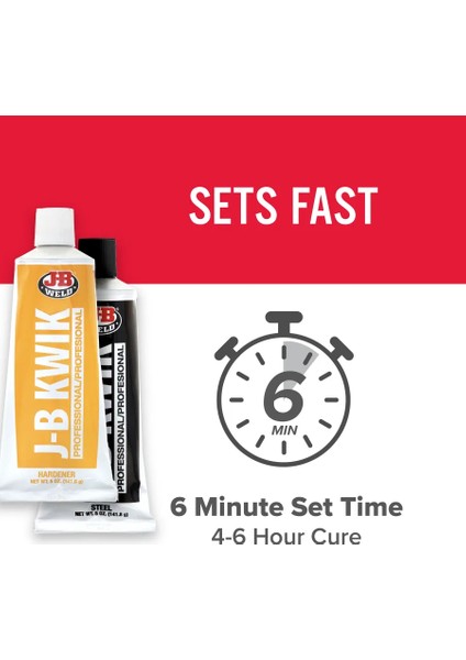Kwikweld™ Profesyonel Boyut 10 Oz 2 Parçalı Soğuk Kaynak Sistemi Güçlü Epoksi Yapıştırıcı