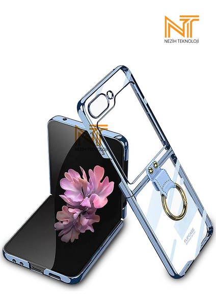 Samsung Galaxy Z Flip 6 / Z Flip 7 FE Uyumlu Yüzüklü Kıpta Kapak