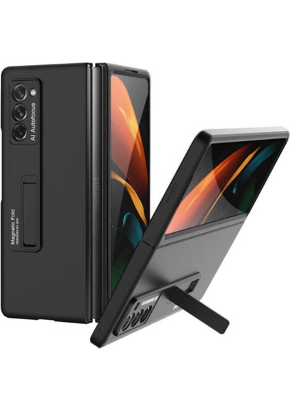 Samsung Galaxy Z Fold 2 Uyumlu Manyetik Z-Stand Kılıf
