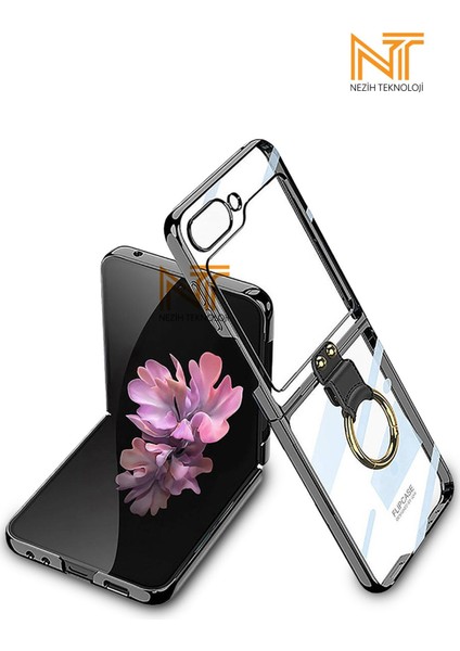 Samsung Galaxy Z Flip 6 / Z Flip 7 FE Uyumlu Yüzüklü Kıpta Kapak