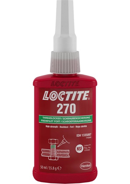 270 Vida Cıvata Sabitleyici Yüksek Mukavemetli 50 Gr/ml
