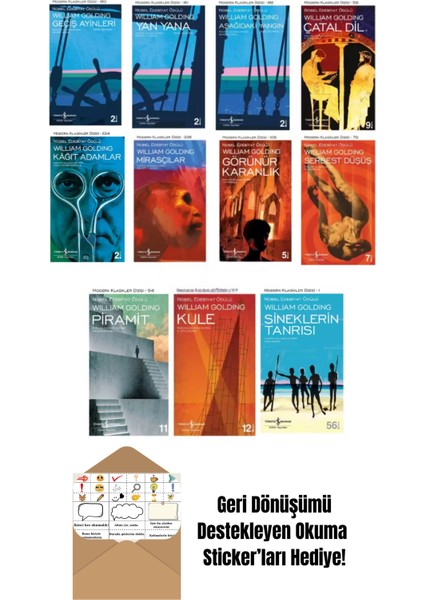 William Golding 11 Kitap Set + Okuma Sticker'ları