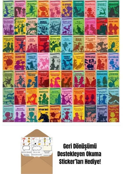 Ilköğretim Öğrencilerine Özel 70 Kitaplık Dünya Klasikleri Seti + Okuma Sticker'ları