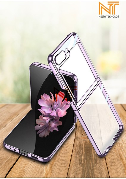 Samsung Galaxy Z Flip 6 / Z Flip 7 FE Uyumlu Full Camlı 360 Koruyucu Kapak Kılıf
