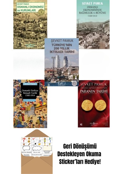Şevket Pamuk 5 Kitap Set + Okuma Sticker'ları