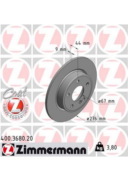 Fren Diski Arka Mercedes W176 W246 Dpmah
