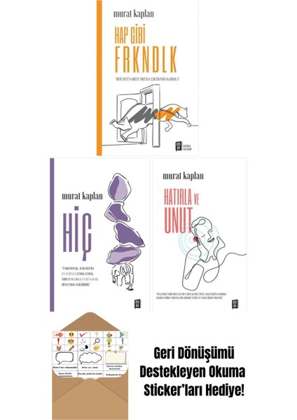 Murat Kaplan 3 Kitap Set + Okuma Sticker'ları