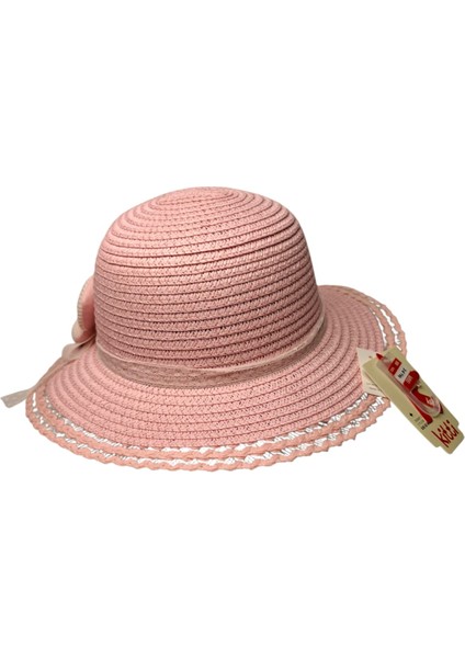 Spteks Kitti 2-6 Yaş Kız Çocuk Açık Pembe Renk Fiyonk Figürlü Hasır Yazlık Şapka indirimleri