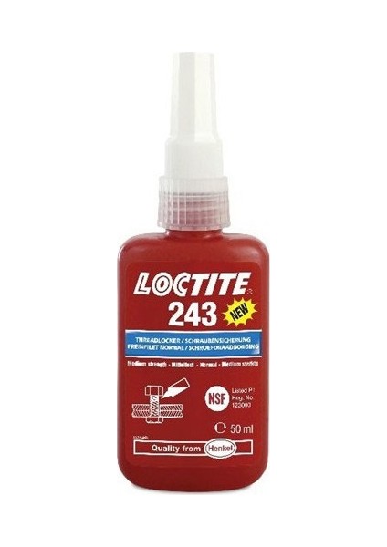 243 Orta Mukavemetli Vida Sabitleyici 50 Gr/ml