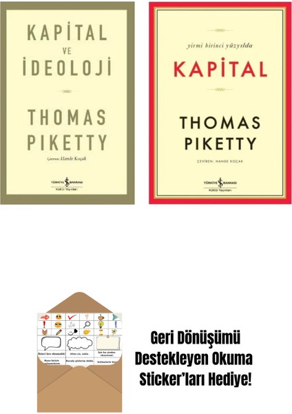 Yirmi Birinci Yüzyılda Kapital - Kapital ve Ideoloji + Okuma Sticker'ları