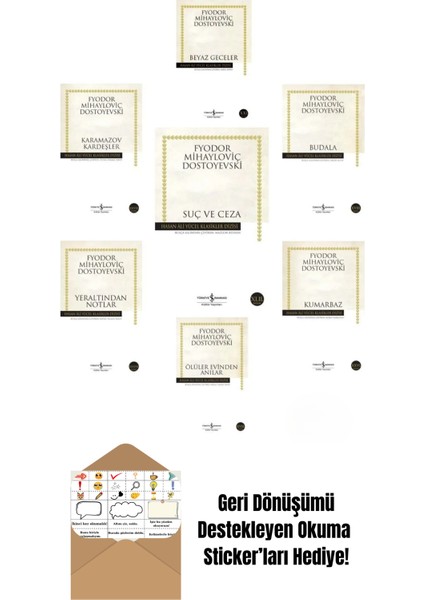 Dostoyevski 7 Kitap Set + Okuma Sticker'ları