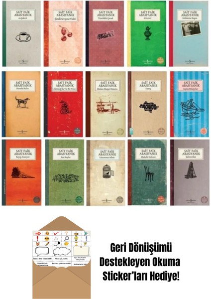 Sait Faik Abasıyanık Set 15 Kitap + Okuma Sticker'ları