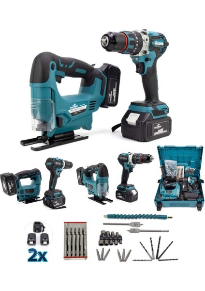 Ikili Sarjlı Set Sarjlı Dekupaj + Sarjlı Matkap Vidalama