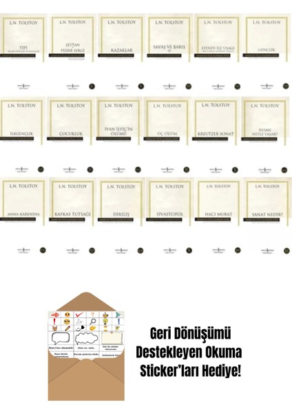 Tolstoy 18 Kitap Set + Okuma Sticker'ları