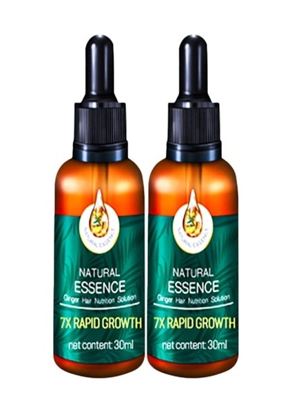 Saçlara Sakallara Serum 2 Li X30 m Ölçeğinde Uzun Sağlam Parlak Saçlar Natural