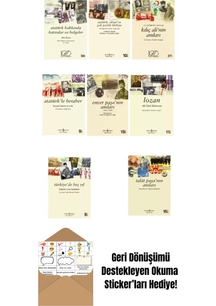 Lozan - Enver Paşa’nın Anıları 8 Kitap Set + Okuma Sticker'ları
