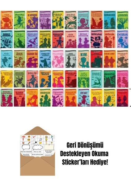 Dünya Çocuk Klasikleri 50 Kitap Seti + Okuma Sticker'ları