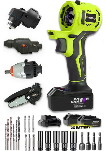 21 V 4ın1 Kömürsüz Motor Setli Tak Çıkar Kafalı Taşlama Kırıcı Somun Sıkma Dal Budama Makinesi fiyatları