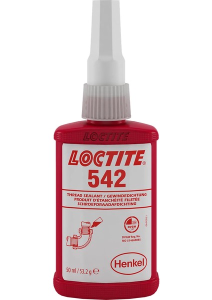 542 Orta Mukavemetli Hidrolik Pnömatik Dişli Sızdırmazlığı 50 Gr/ml