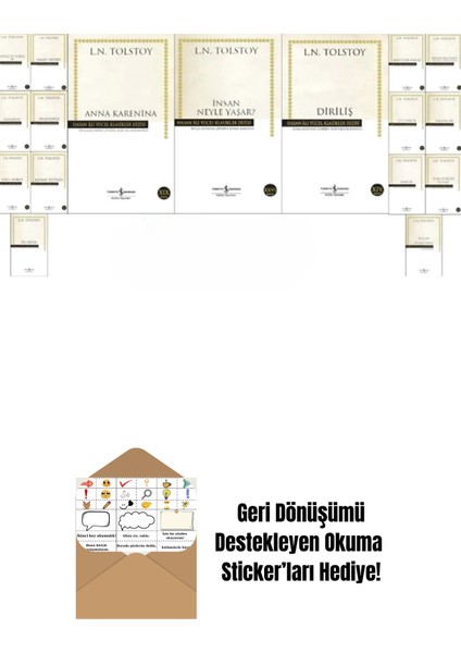 Iş Bankası Tolstoy 17 Kitap Set + Okuma Sticker'ları