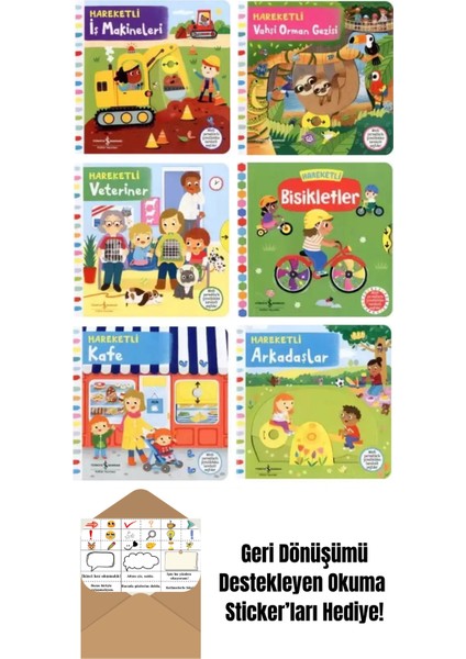 Iş Bankası Hareketli Kitaplar Serisi 6 Kitap Set + Okuma Sticker'ları