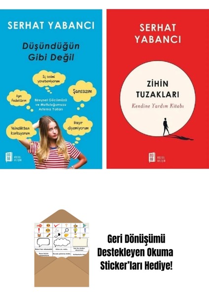 Zihin Tuzakları - Kendine Yardım Kitabı + Düşündüğün Gibi Değil + Okuma Sticker'ları