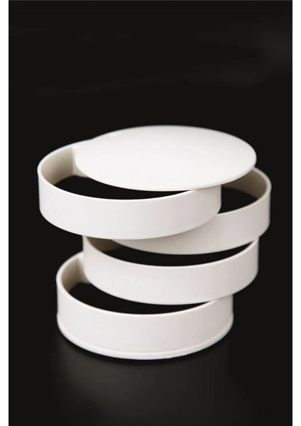 Dönebilir 4 Katlı Takı ve Aksesuar Organizeri, şık ve kullanışlı tasarım fırsatları