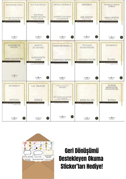 Hasan Ali Yücel Klasikler Dizisi 15 Kitap Set + Okuma Sticker'ları