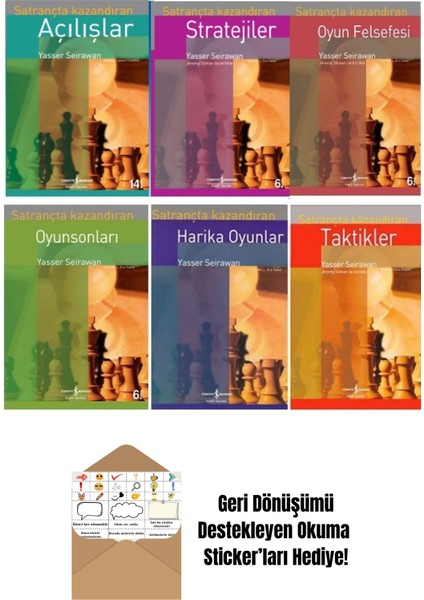 Satrançta Kazandıran Taktikler 6 Kitap Set + Okuma Sticker'ları