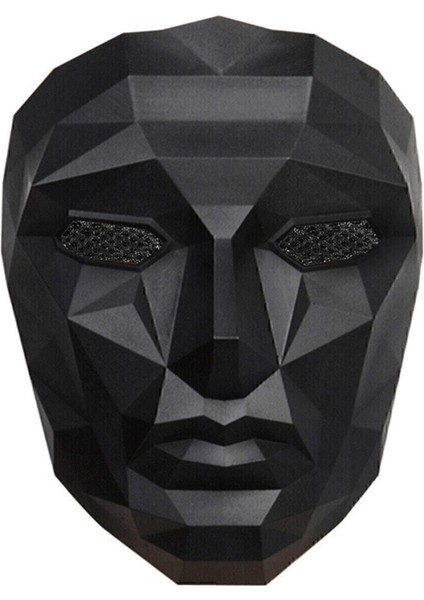 Squid Game Yönetici Maske Lider Squid Game Maske 1 Adet Siyah Yönetici Lider Maskesi